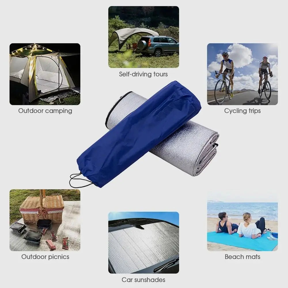 New Thermal Camping Mat Ultralight Waterproof Insulation Foam Foil Mat Tent Footprint Reflecting Heat Sleeping Pad Outdoor