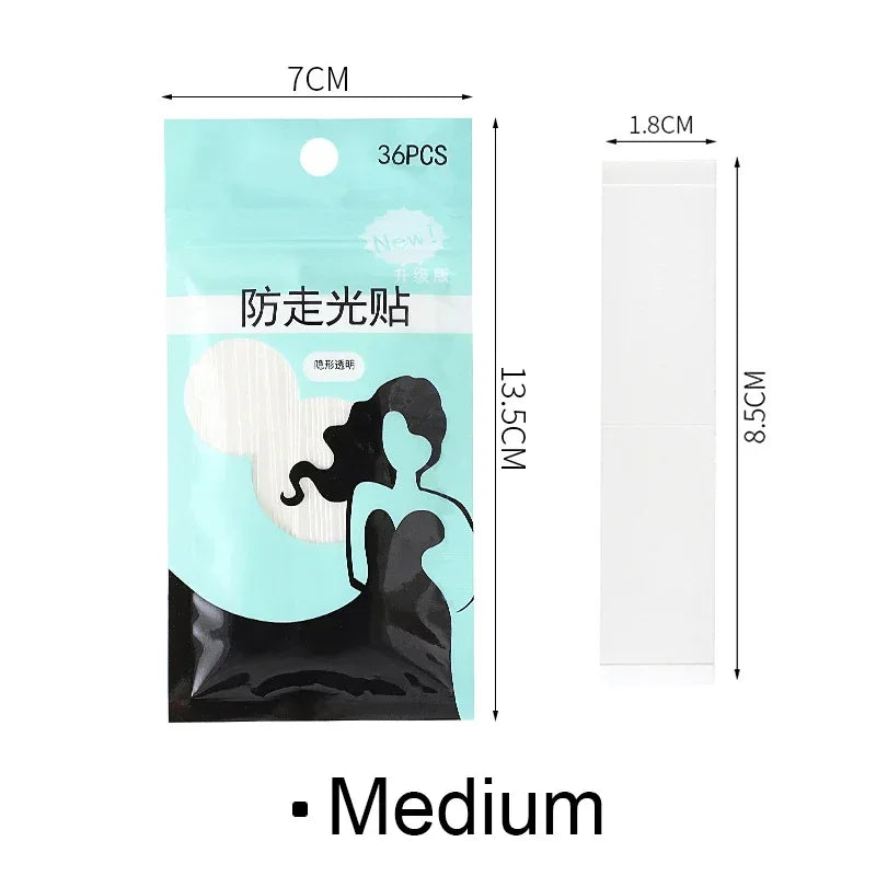 Double Sided Body Tape Self-Adhesive Bra Clothes Dress Shirt Secret Sticker Clear Lingerie Tape Anti-naked Invisible Chest Patch