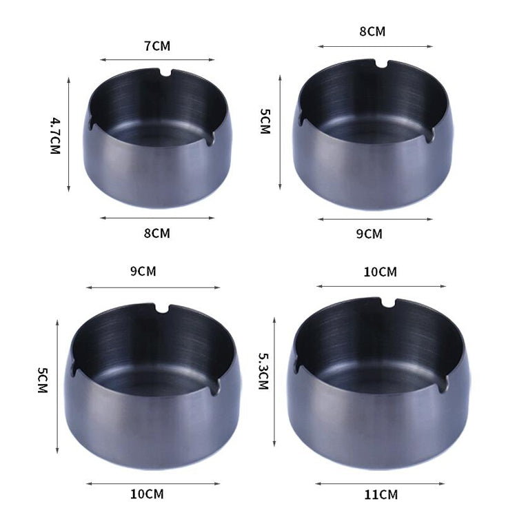 Thickened Stainless Steel Ashtray Windproof And Drop-Proof Ashtray,