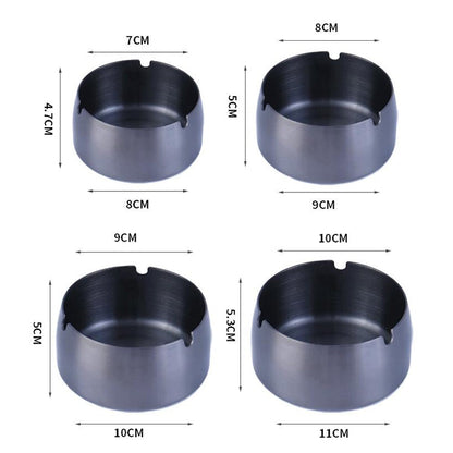 Thickened Stainless Steel Ashtray Windproof And Drop-Proof Ashtray,