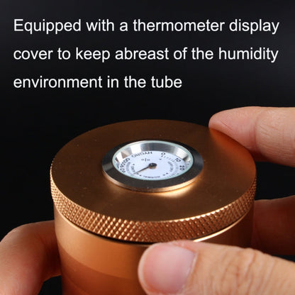 Metal Humidor Cigar Tube Humidifier Storage Bin Humidity