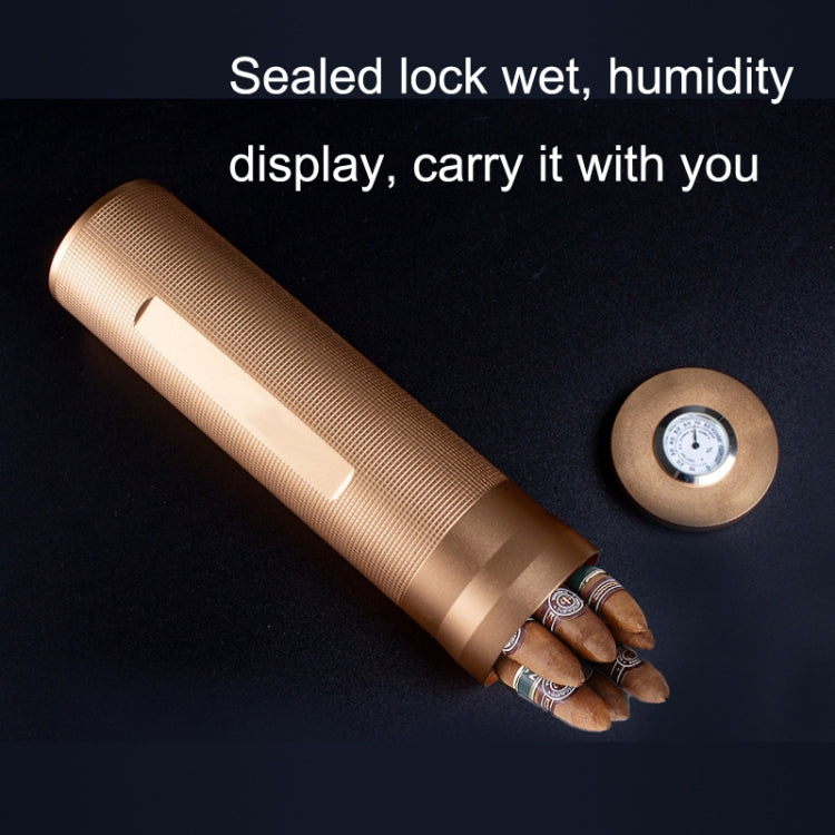 Metal Humidor Cigar Tube Humidifier Storage Bin Humidity