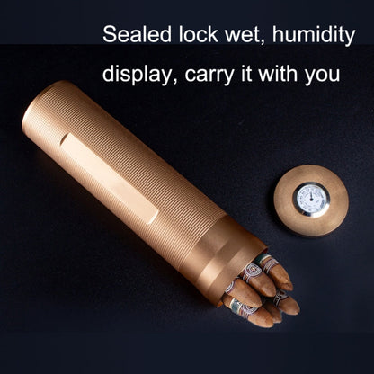 Metal Humidor Cigar Tube Humidifier Storage Bin Humidity