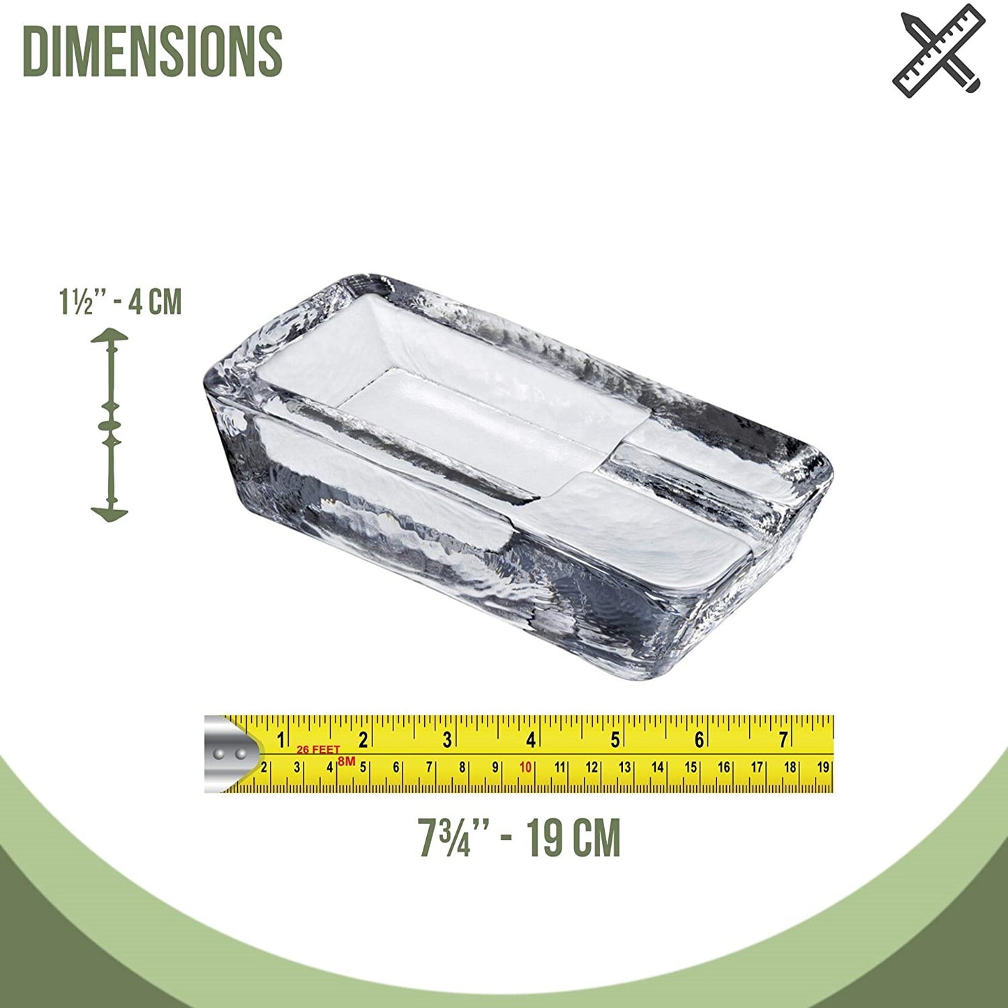 Cigar Ashtray Handmade Crystal Glass Windproof Design and Heavyweight